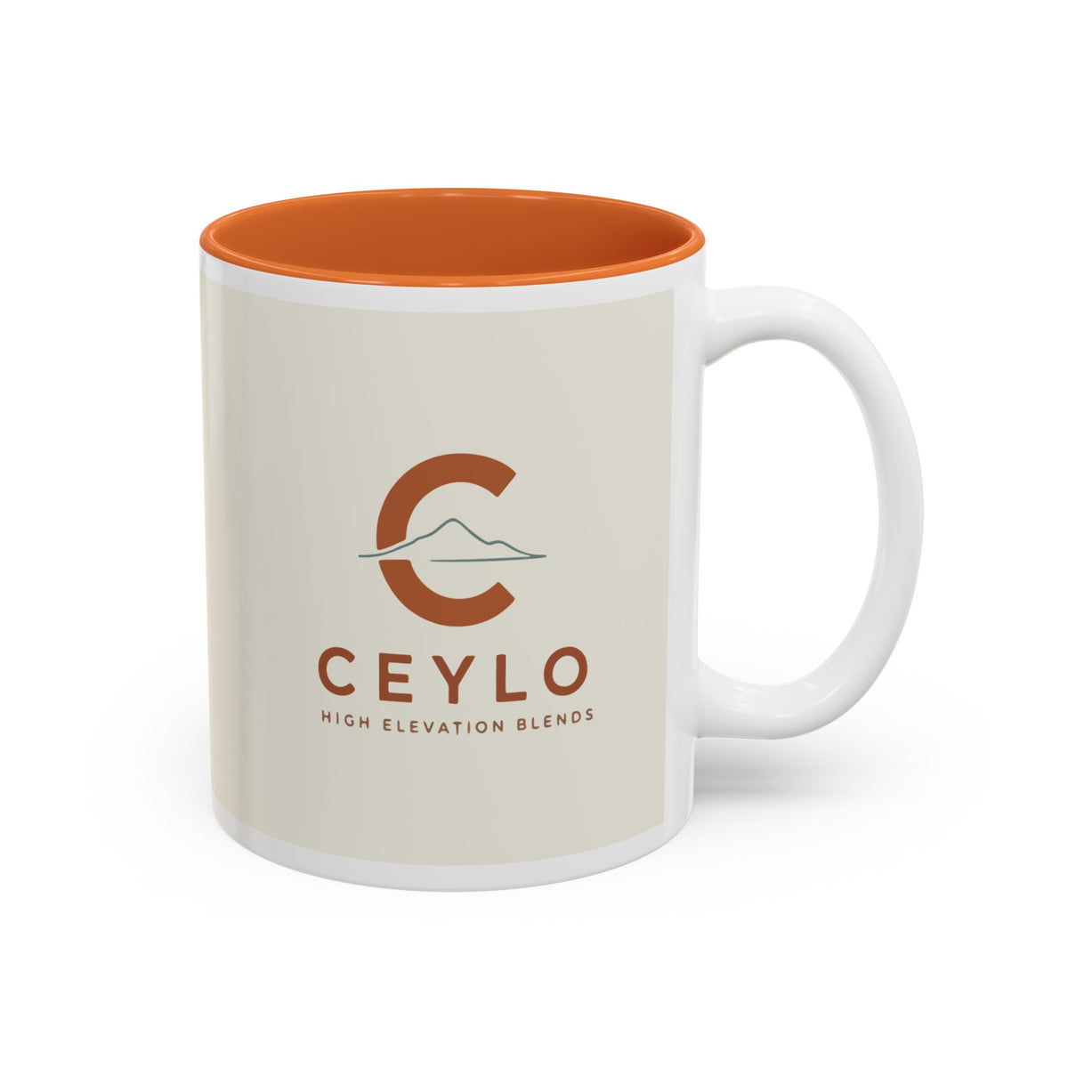 CEYLO Coffee Ceramic Accent Mug — Two-Tone 11oz & 15oz