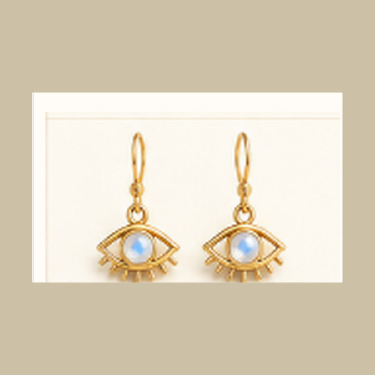 Lanka Luna Island Eye moonstone earrings