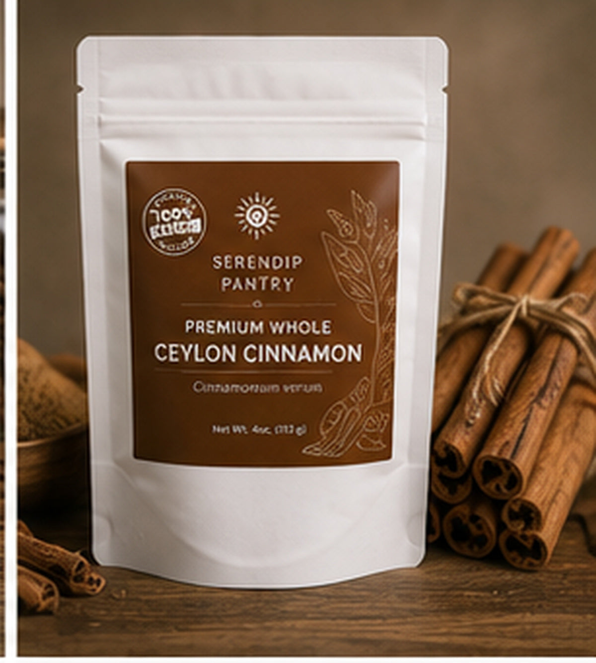 Serendip Pantry Premium Whole Ceylon Cinnamon pouch