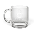 CEYLO Engraved Glass Coffee Mug — 12.25oz Clear Mug with Subtle Logo