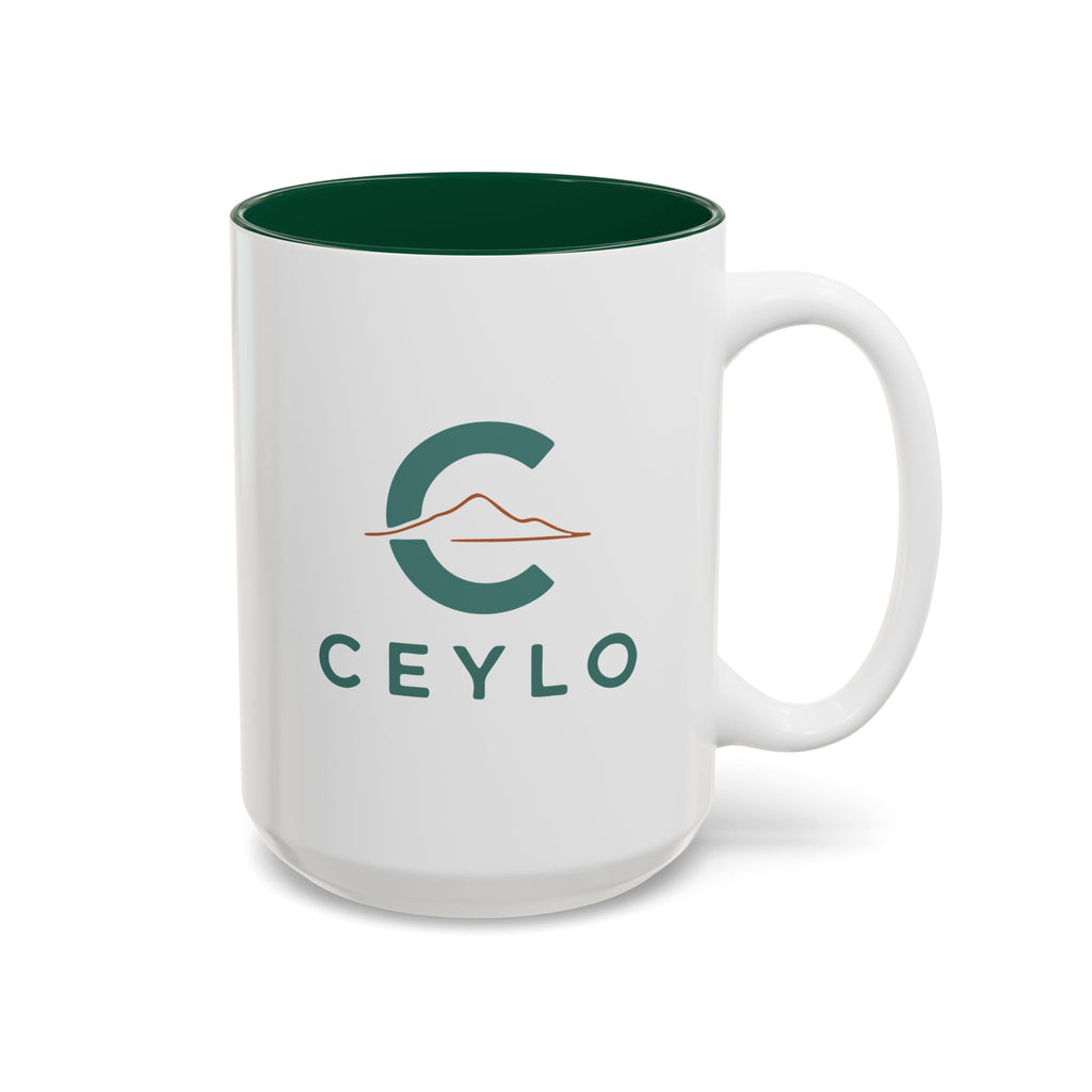CEYLO Tea Ceramic Accent Mug — Two-Tone 11oz & 15oz