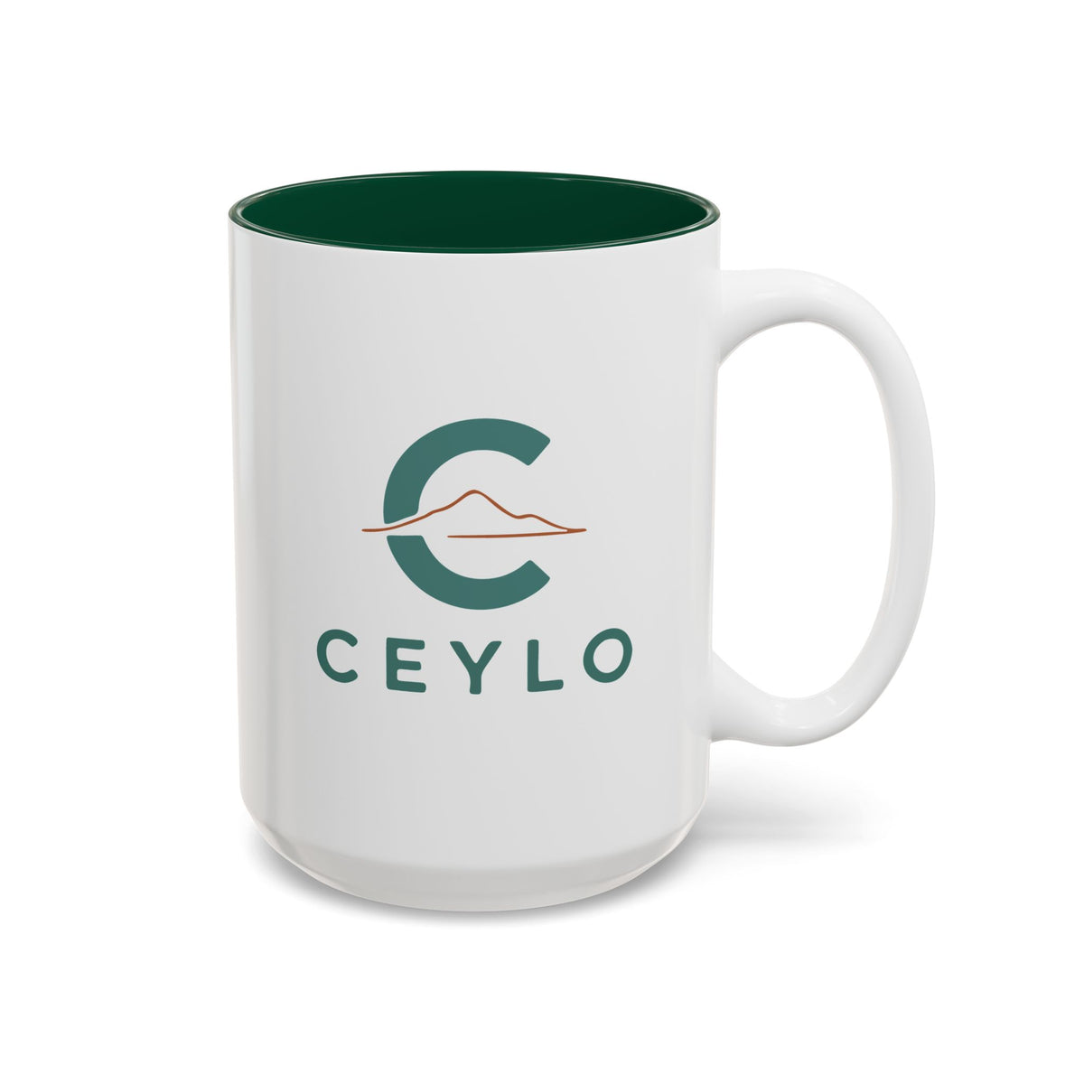 CEYLO Tea Ceramic Accent Mug — Two-Tone 11oz & 15oz