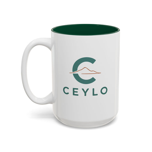 CEYLO Tea Ceramic Accent Mug — Two-Tone 11oz & 15oz