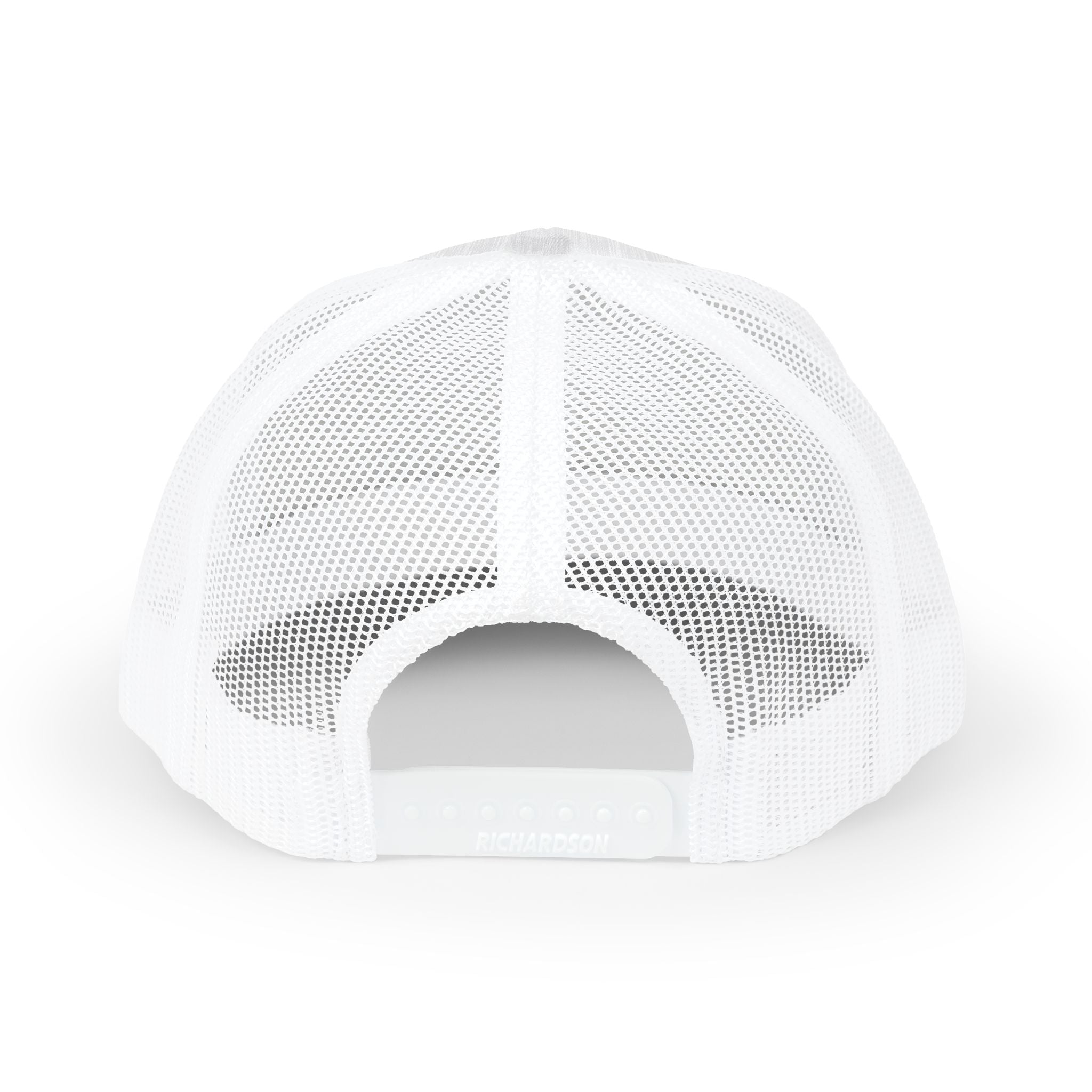 CEYLO Mountain Logo Trucker Cap — White Snapback Mesh Hat