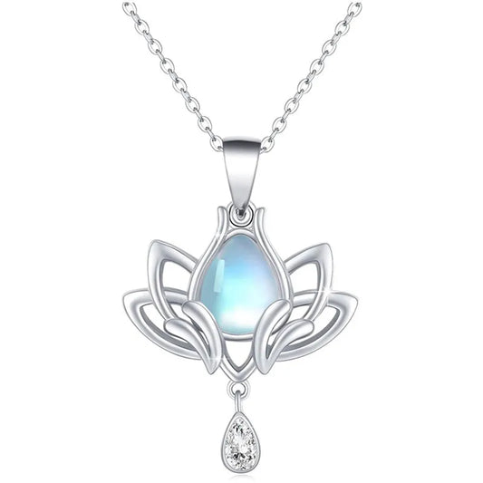 Serendip Table Lotus Moonstone Necklace
