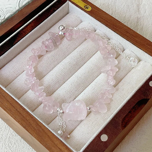 Serendip Table Rose Quartz Chip Strand