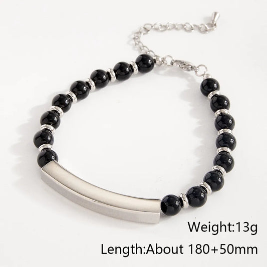 Serendip Table Bar Bangle with Stone Ends
