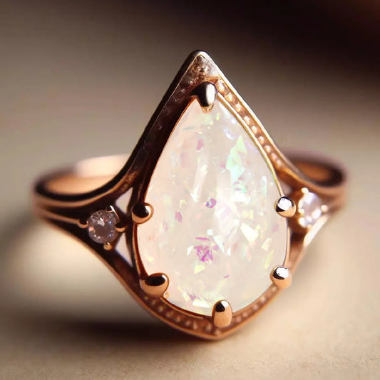 Serendip Table Pear Moonstone Ring