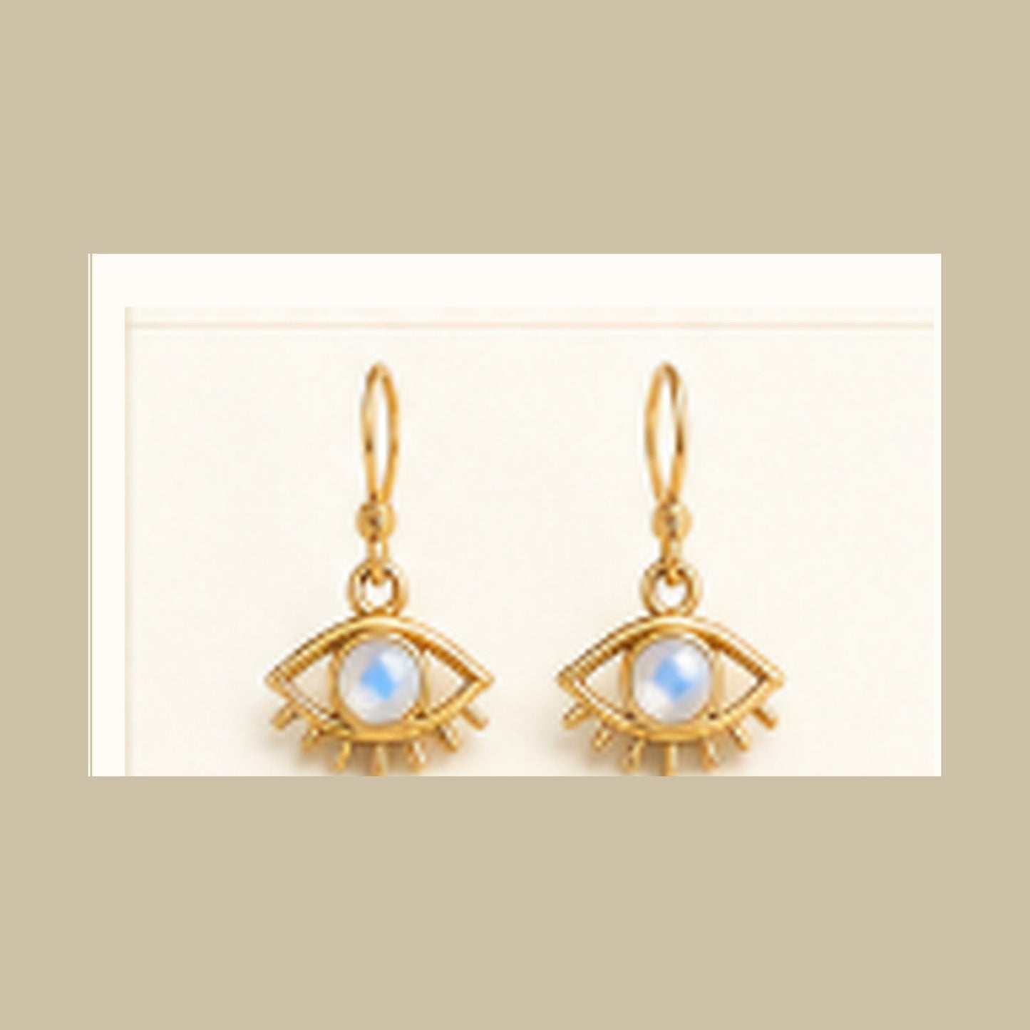 Lanka Luna Island Eye moonstone earrings