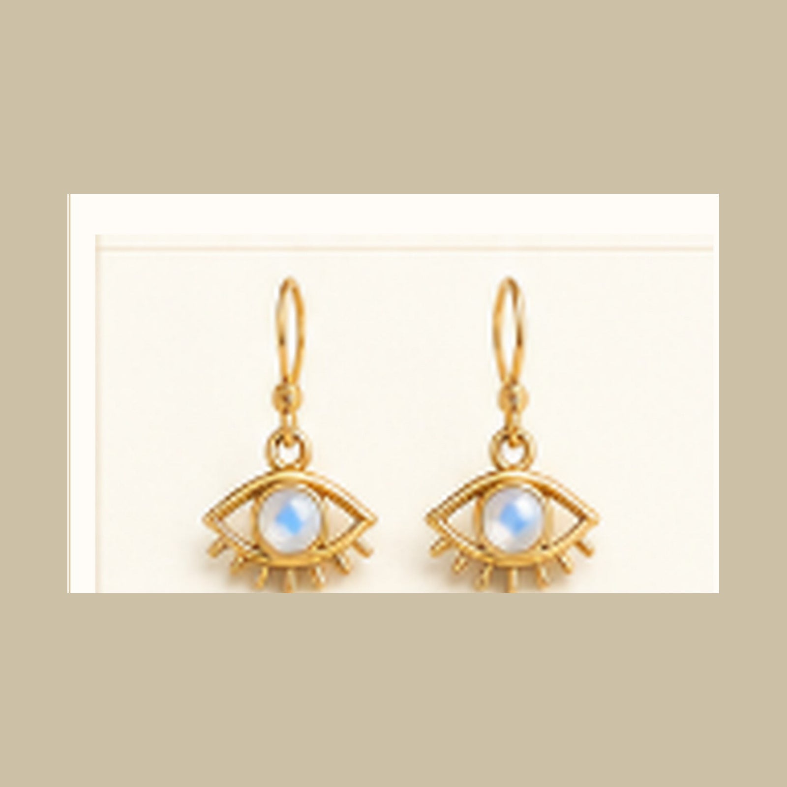 Lanka Luna Island Eye moonstone earrings