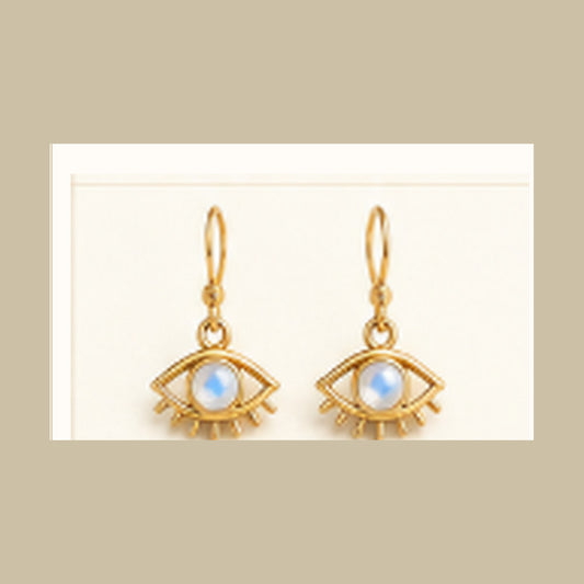 Lanka Luna Island Eye moonstone earrings