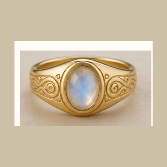 Lanka Luna Serendib Signet moonstone ring