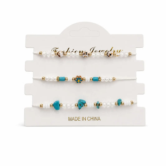 Serendip Table Turquoise Chip Trio