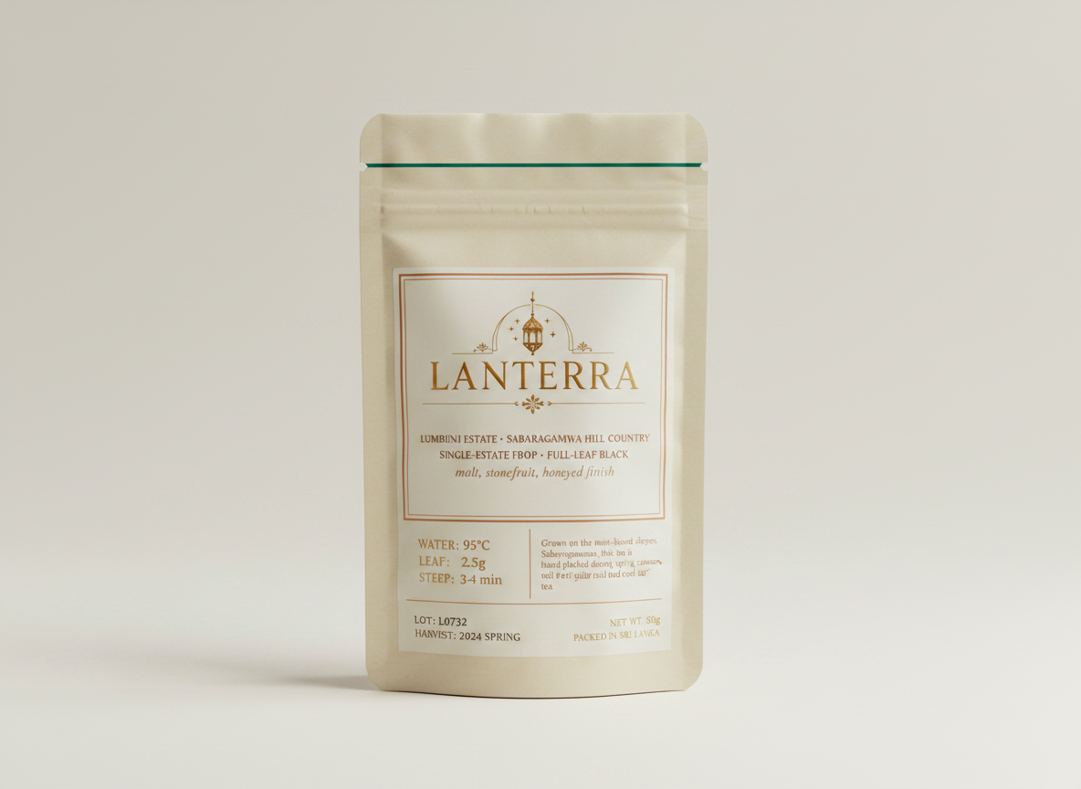 Lumbini Single-Estate FBOP Ceylon Tea — 50g Pouch