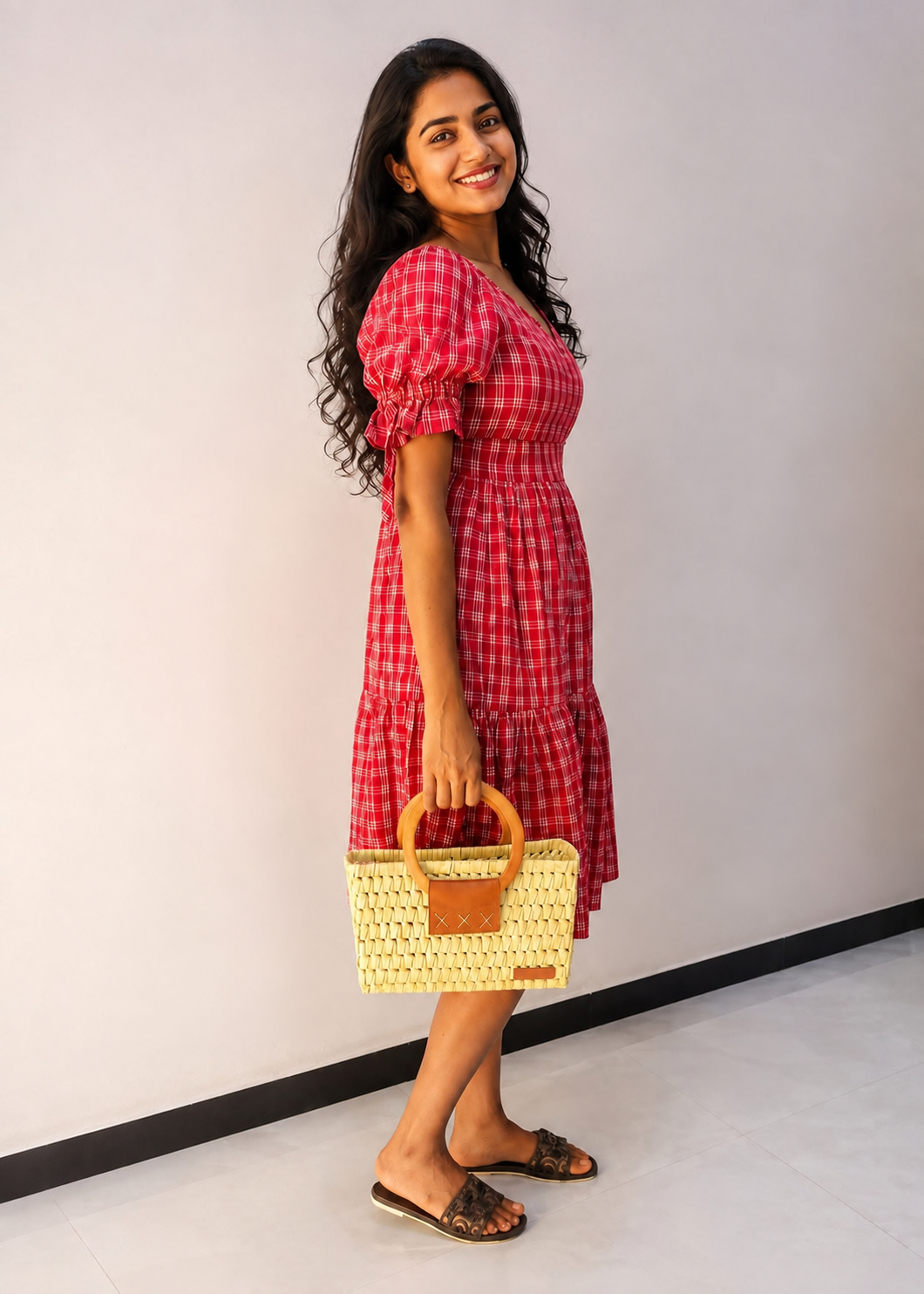 Thalora Mini Handbag — carried by a model