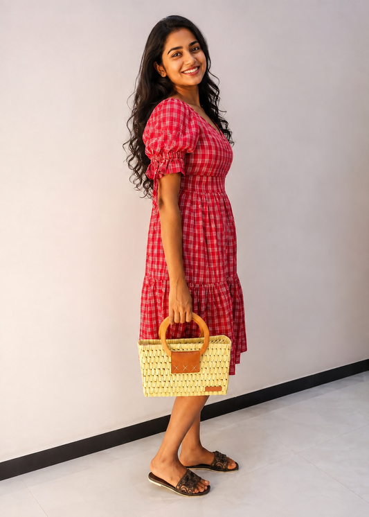 Thalora Mini Handbag — carried by a model